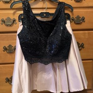 two-piece homecoming/semi-formal dress